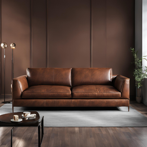 Statement Leather Sofa