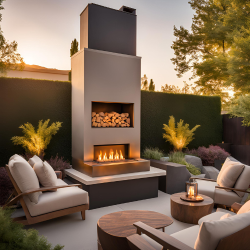 Statement Outdoor Fireplace